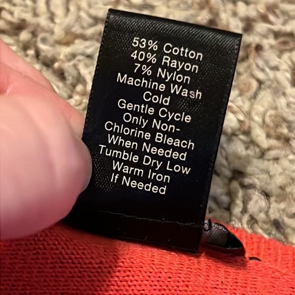 Ann Taylor tangerine orange cardigan sweater button down sz M - Picture 4 of 4